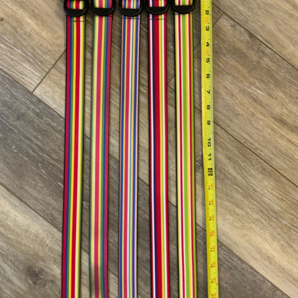 Thomas Bate’s striped belt. Choose color and design.